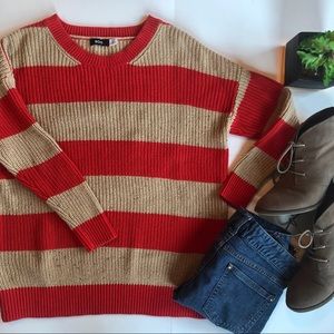 BDG Red Striped Sweater